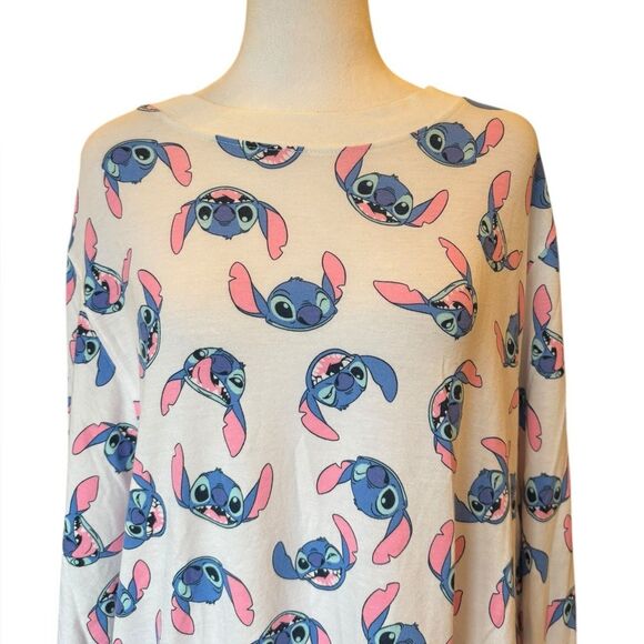 Disney Stitch Long Sleeve Sweatshirt Sleep Top Womens Plus Size 2X - Picture 5 of 9